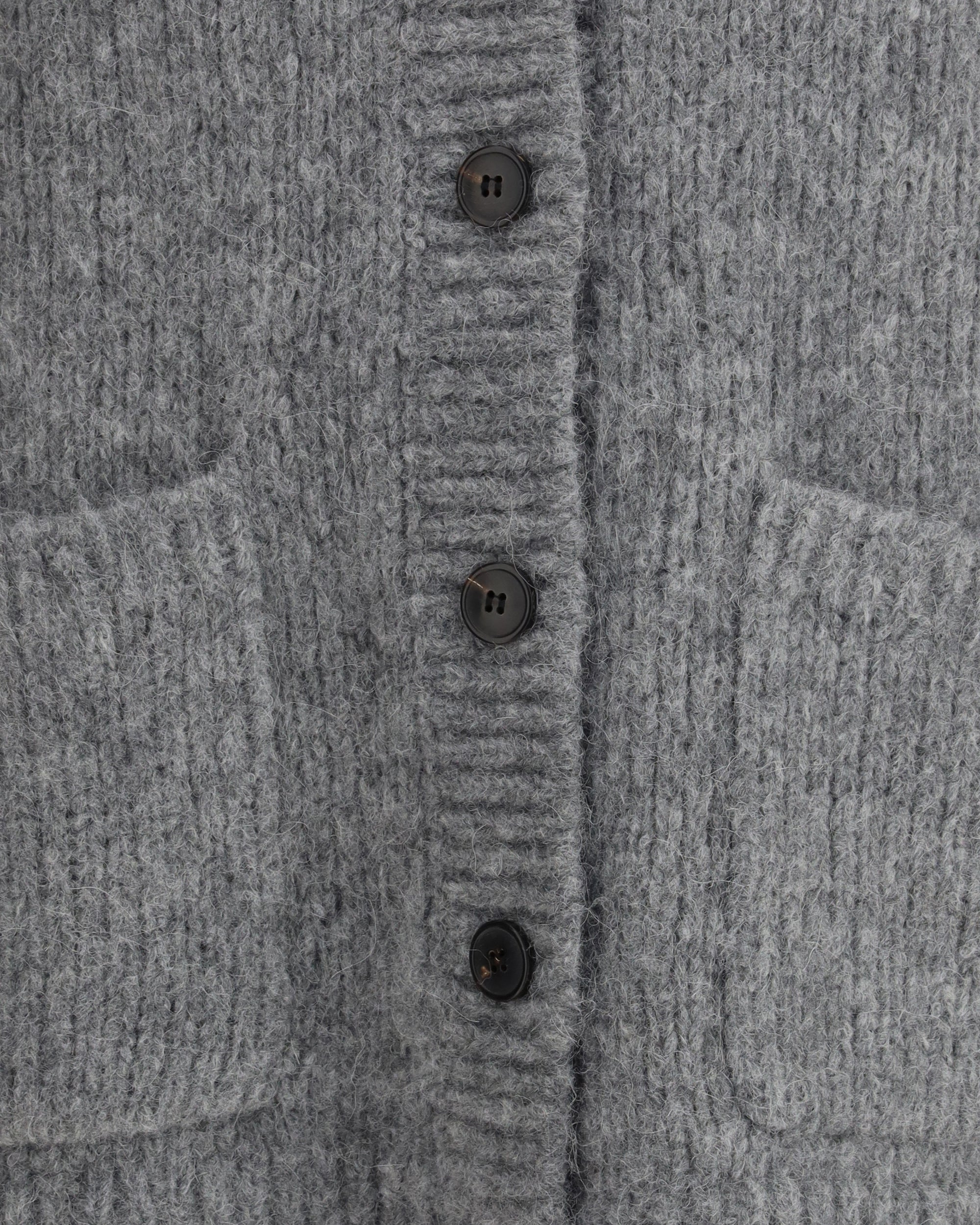 DRIES VAN NOTEN V-neck Alpaca and Wool-blend Cardigan GREY | Base Blu