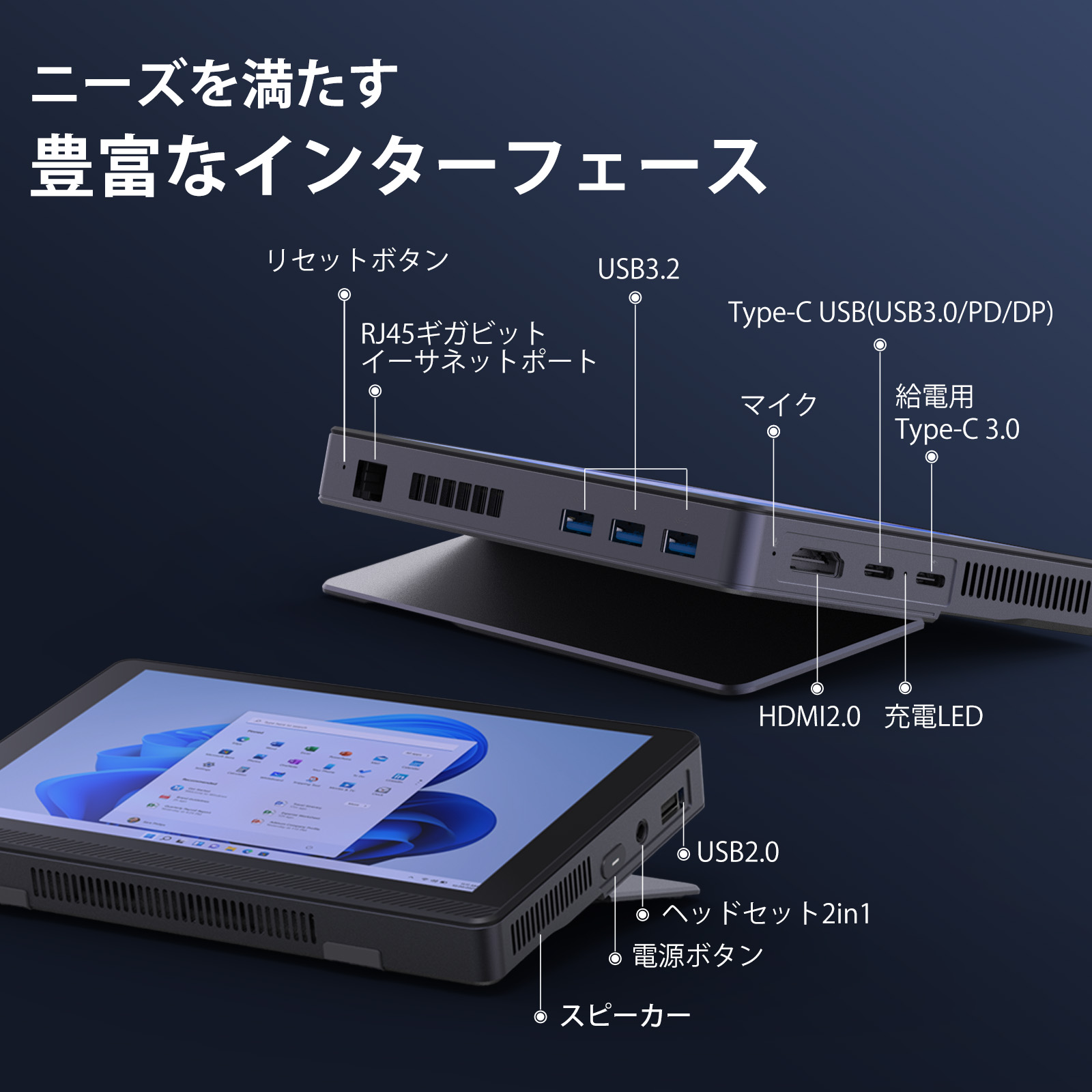 Skynew ミニPC Intel N100 / 16GB / 512GB SSD / Win11/ HDMI×1 Type-c