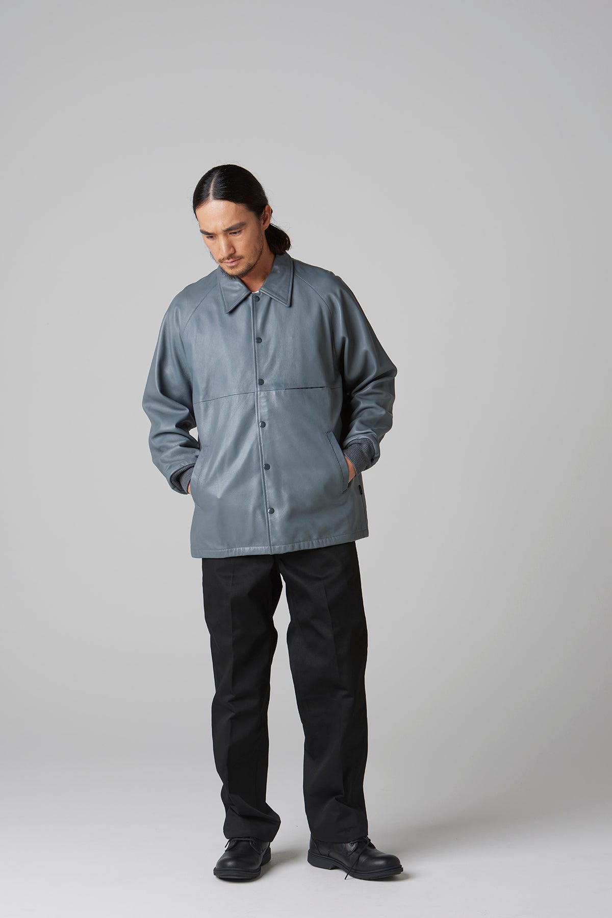 LEATHER COACH JACKET – BLUCO. INC