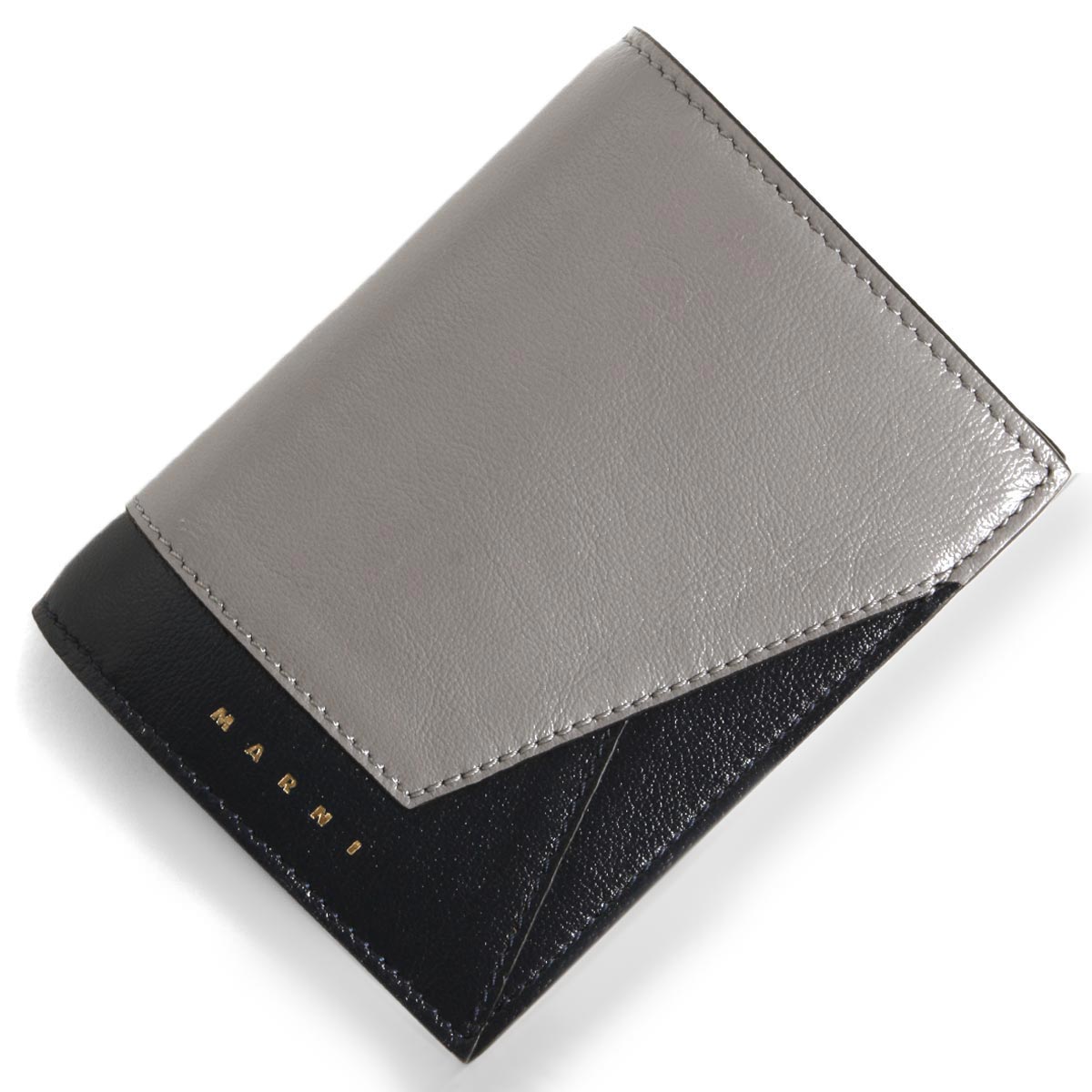 マルニ 二つ折り財布 財布 レディース バイカラー アッシュグレー