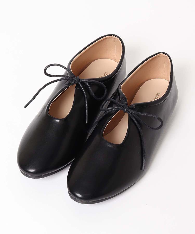 ≪OUTLET≫フラットリボンシューズ(M ブラック): ALL｜Bleu Bleuet