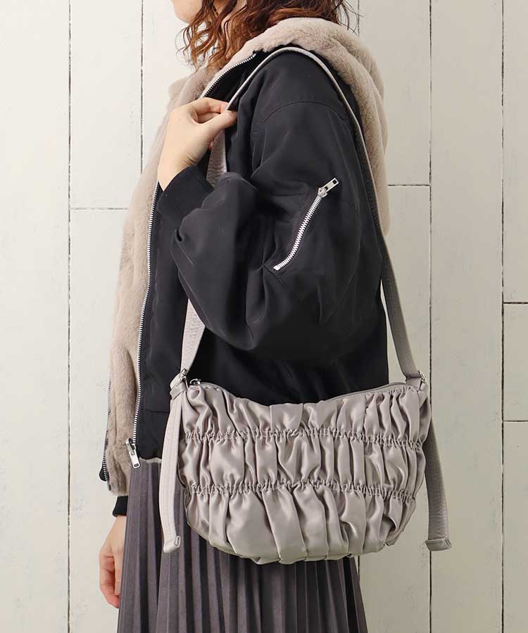 ギャザーショルダー バッグ BAG ショルダーバッグ ショルダー ナイロン