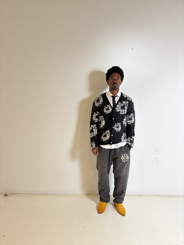 SAINT Mxxxxxx DENIM TEARS DT_MH CARDIGAN CT WREATH Black