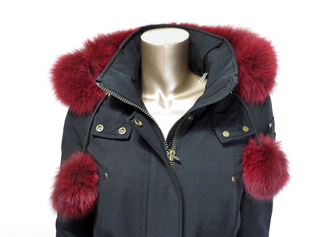 MOOSE KNUCKLES ムースナックルズ コート ブラック ファー レッド