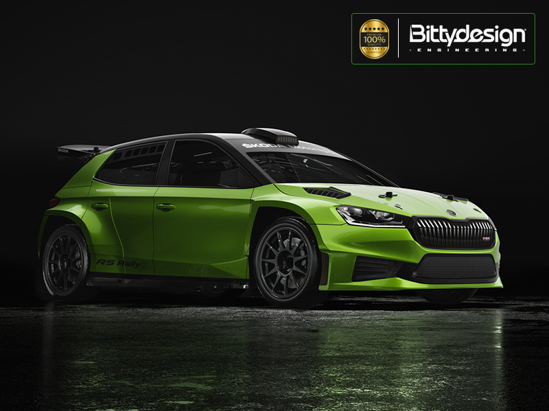 Bittydesign - ŠKODA Fabia RS Rally2 1/10 190mm body