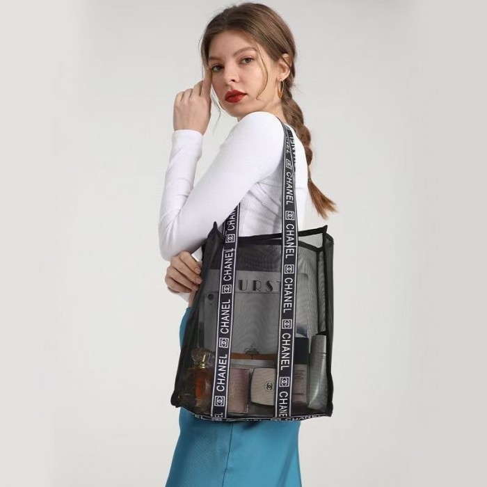 シャネル メッシュバッグハイブランドChanel ビーチバッグ 旅行用