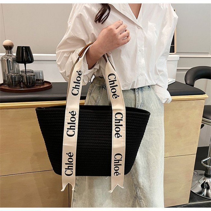 CHLOE レディース 草編みバッグ クロエ夏用 ハンドバッグ 人気リゾート