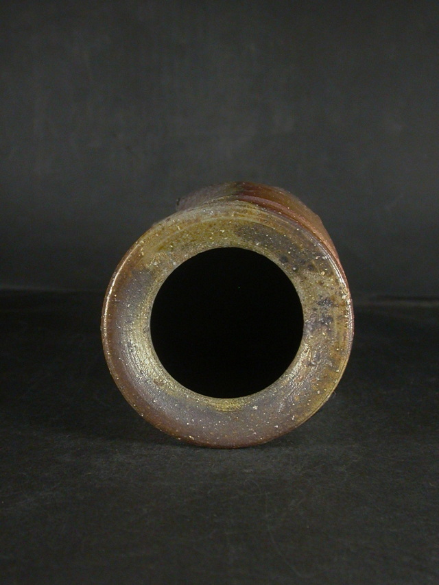 備前焼 登窯 備前焼物故作家 小川 秀蔵 共箱付き窯変掛け花入2 備前焼