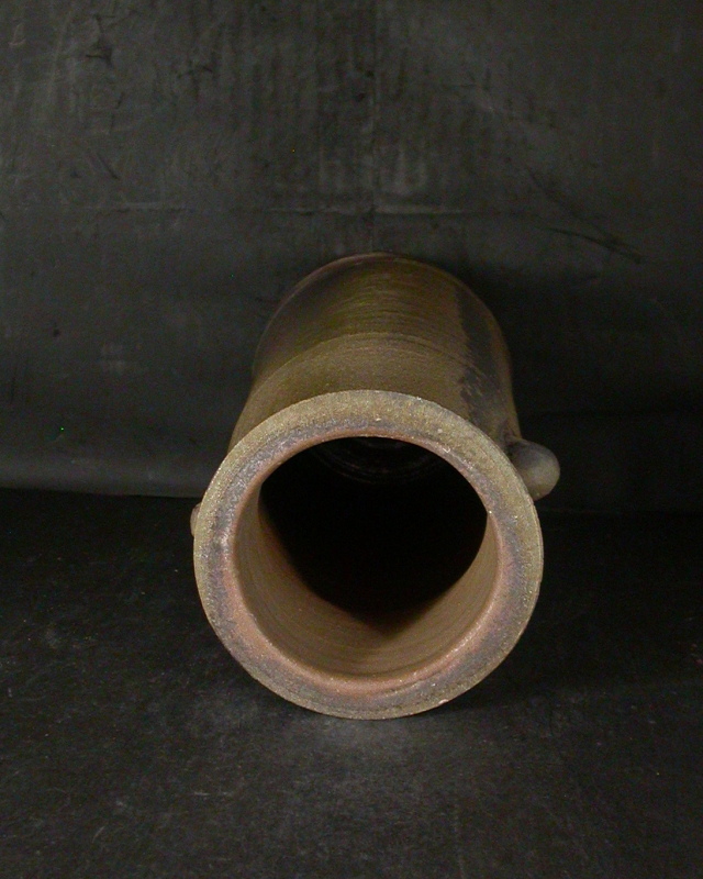 備前焼 登窯 備前焼中堅作家 藤原 史暁 四方桟共箱付きカセ窯変擂座花