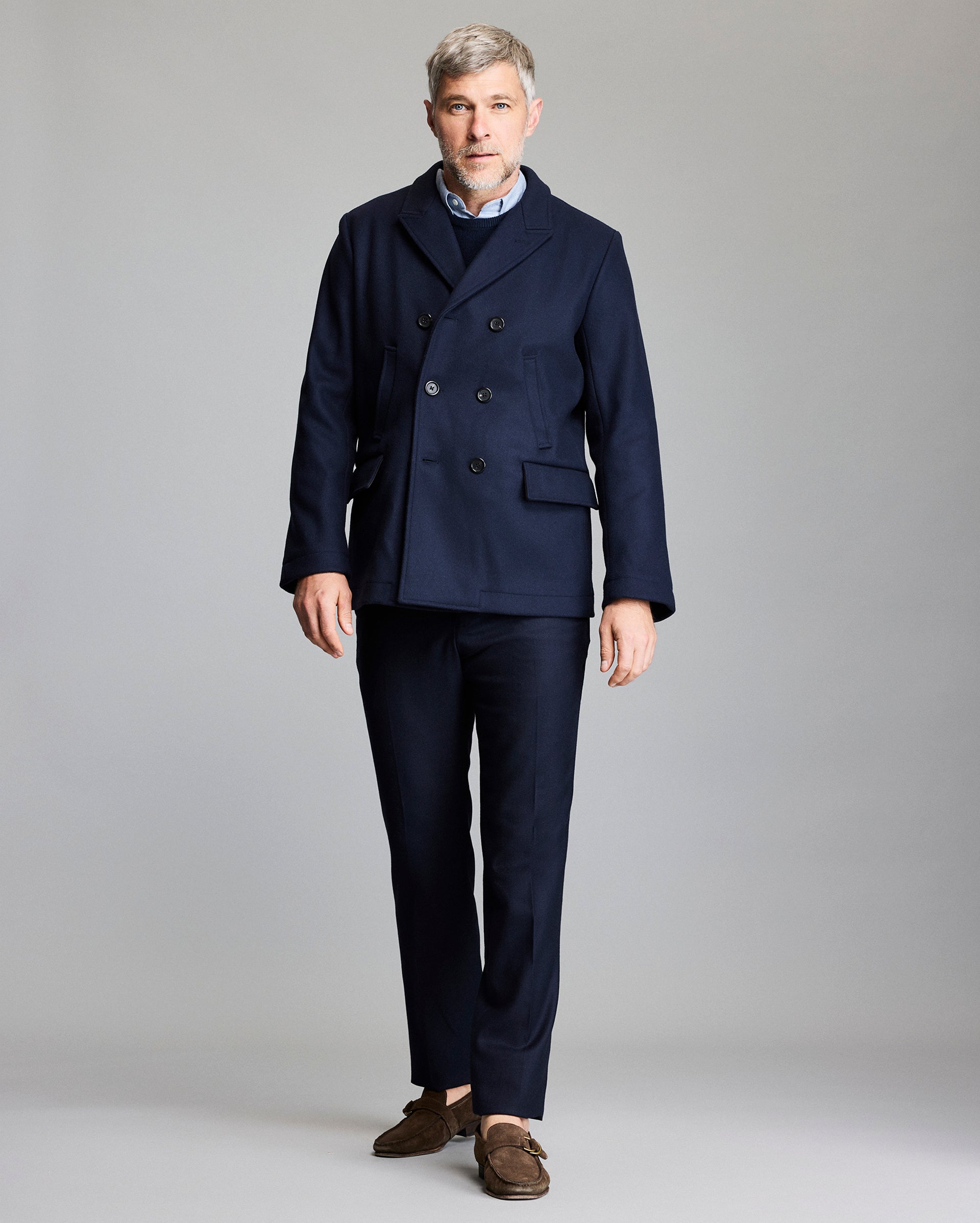 Bond Peacoat - Made in Italy Melton Wool | Billy Reid