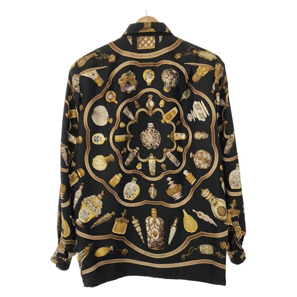 エルメス(HERMES)エルメス シルクシャツ 長袖シャツ 衣料品 トップス