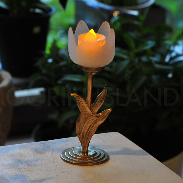 在庫限り】GORIKIISLAND キャンドルスタンド チューリップ≫キャンドル