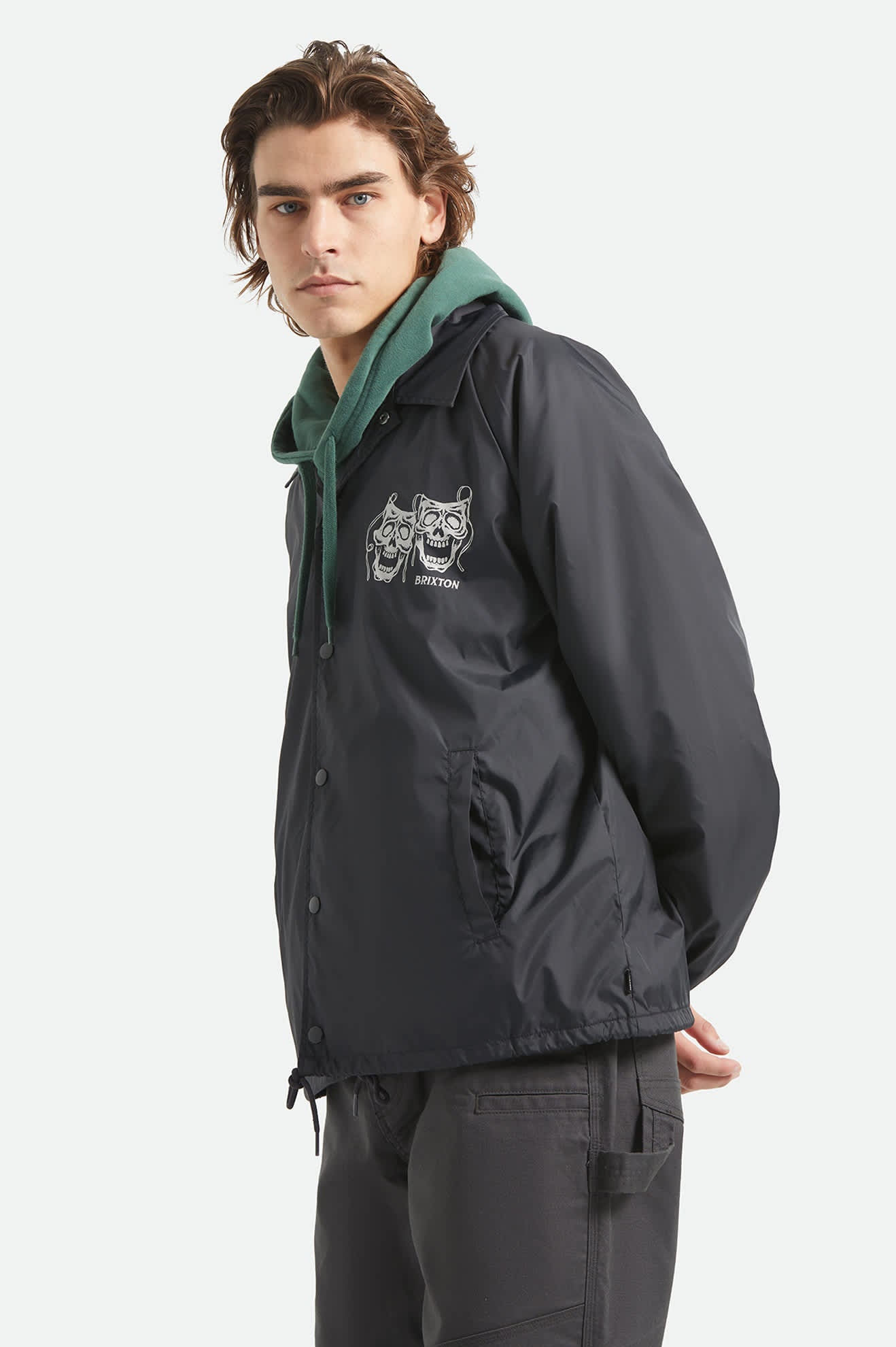 Men's Watchman Lightweight Coaches Jacket in Black – Brixton