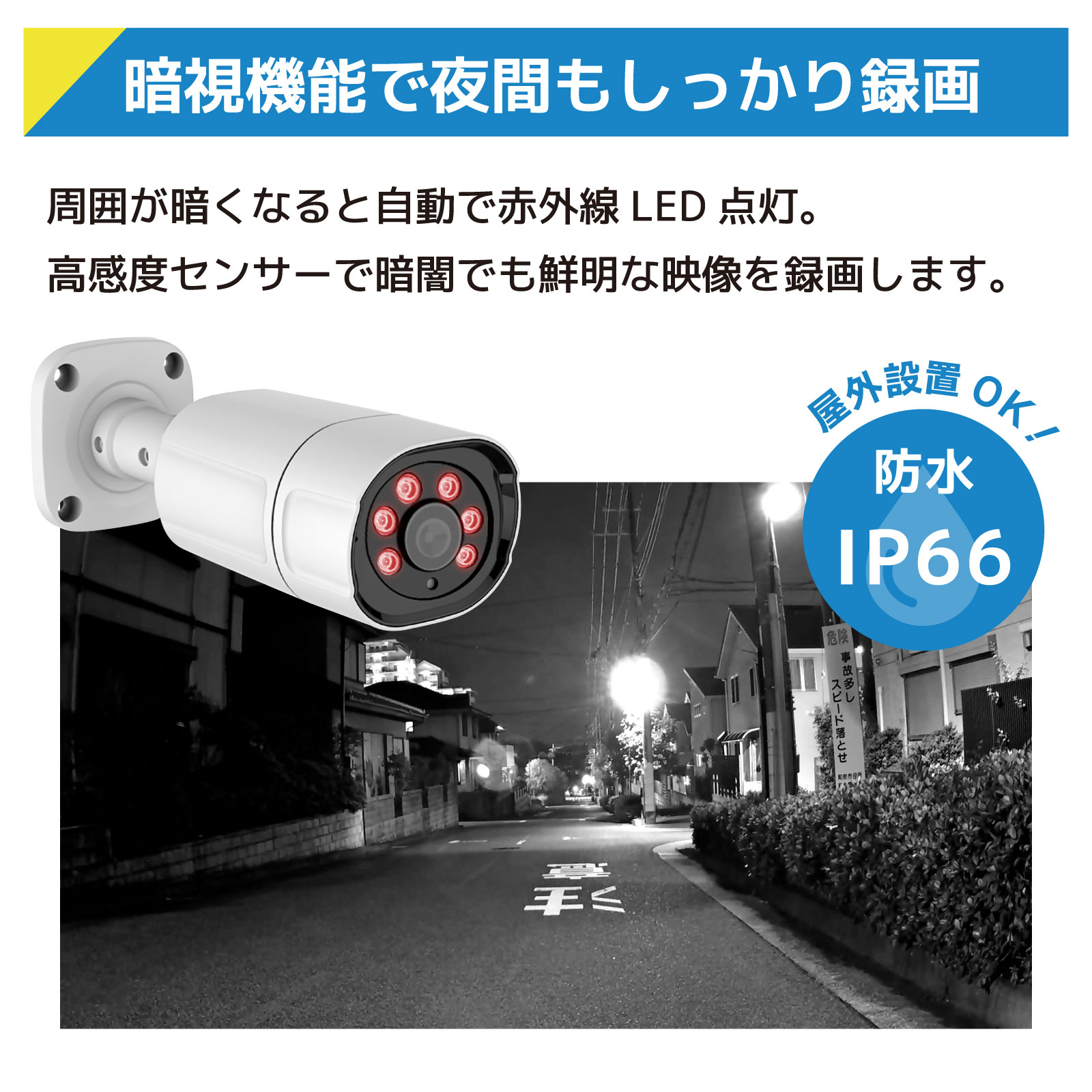 500万画素カメラ4台LCD12.5インチ録画機一体型セット【HDD 8TB