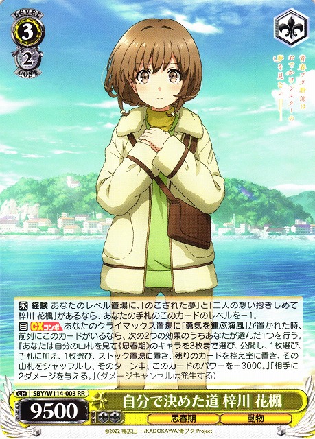 WS】自分で決めた道 梓川 花楓【RR】SBY/W114-003ヴァイスシュヴァルツ