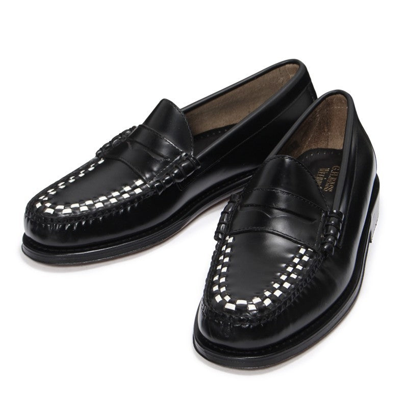 ローファー | 11010F LARSON WEAVE / BLACK (LEATHER SOLE) - G.H.BASS