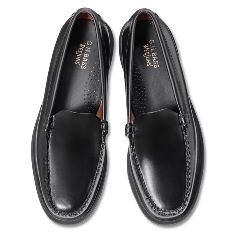 Web限定】11605 WEEJUN STEP VENETIAN/ BLACK (RUBBER SOLE) - G.H.BASS