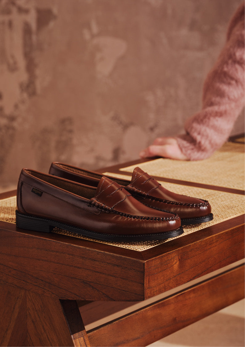 ローファー | 11711D LARSON / MID BROWN (RUBBER SOLE) - G.H.BASS