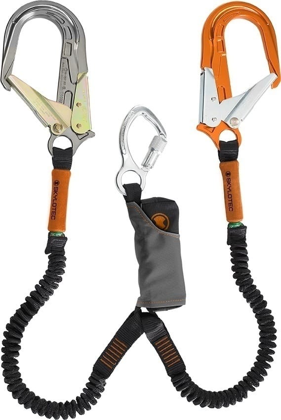 Skylotec SkySafe Pro Flex Twin Leg Lanyard with Aluminum Rebar