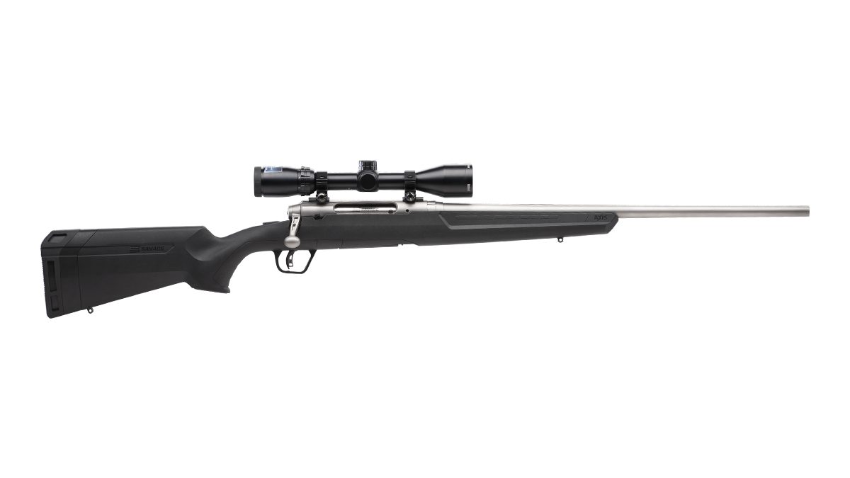 Savage Axis XP Stainless 6.5 Creedmoor 22″ Bolt Action Rifle w/ 3