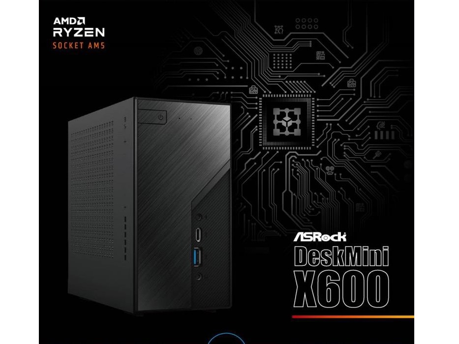 Ryzen 8000G/7000対応の小型ベアボーンキット、ASRock「DeskMini X600