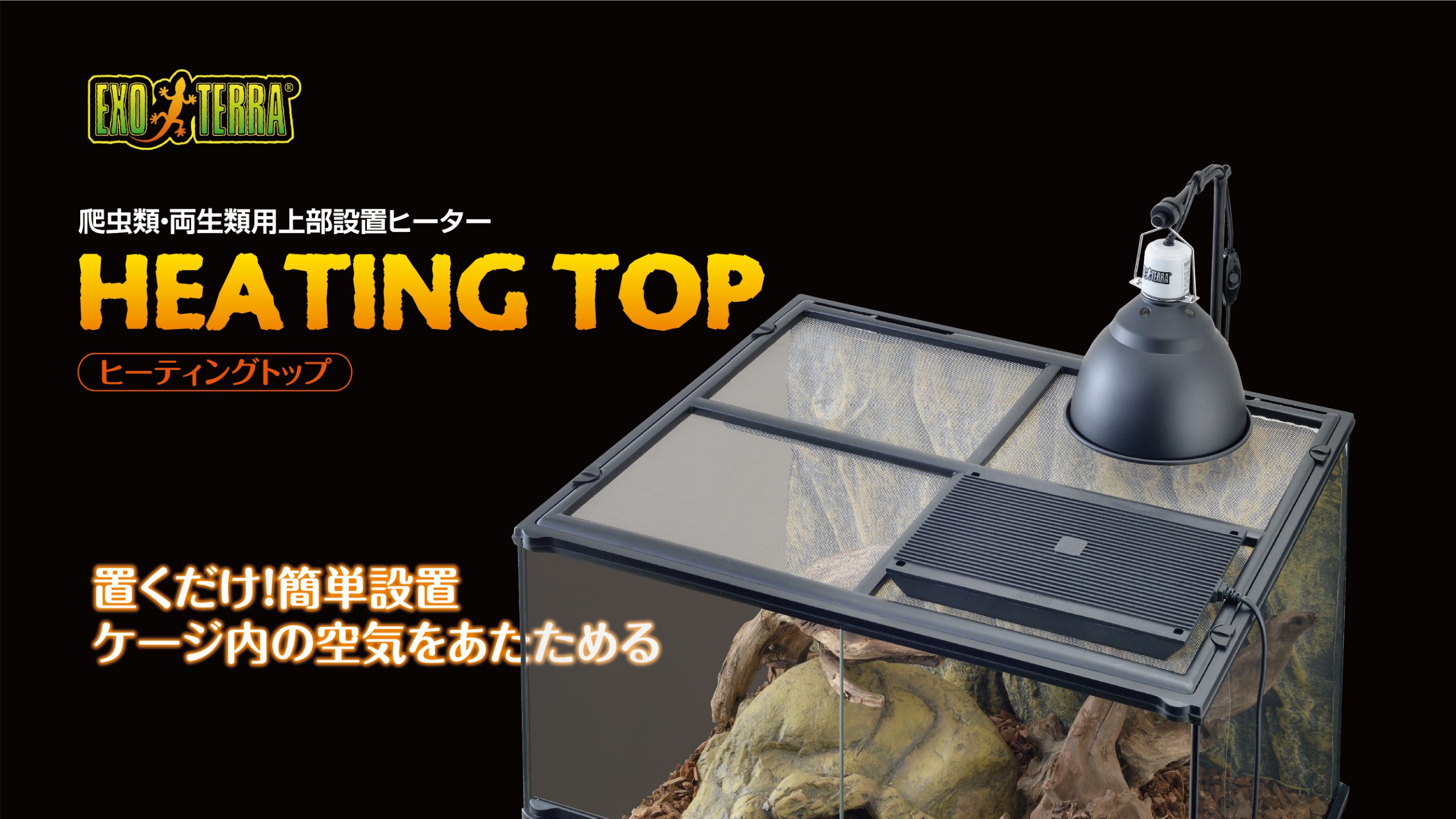 エキゾテラ グラステラリウム 3030、ヒーターマット付き エキゾテラ