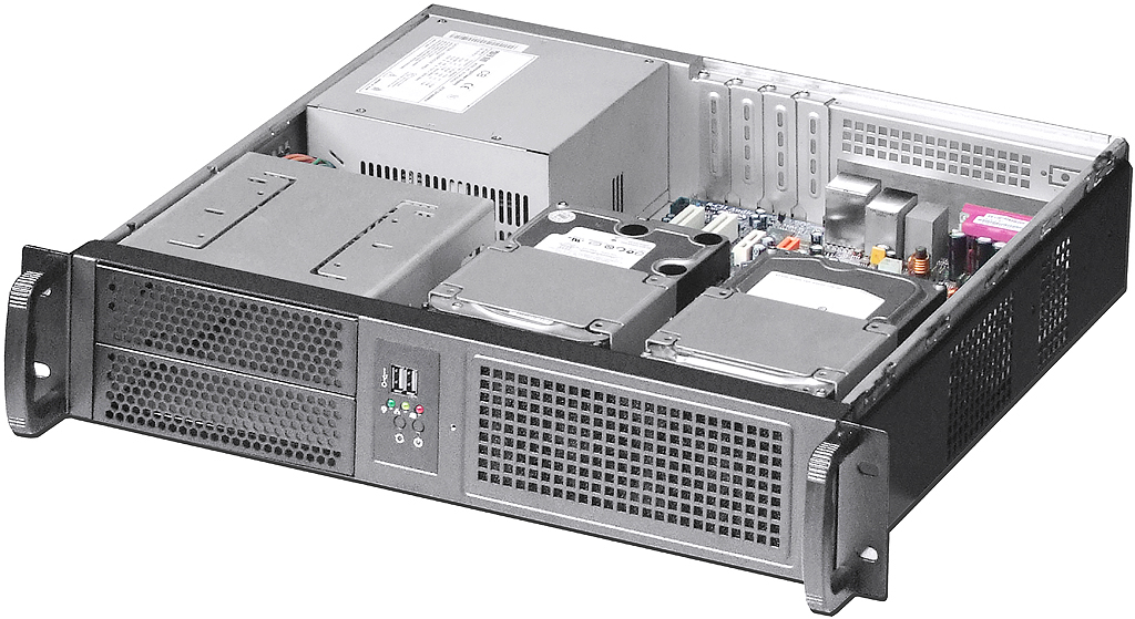 GeneSys Group C238B 2U MicroATX ラックマウント サーバーケース by