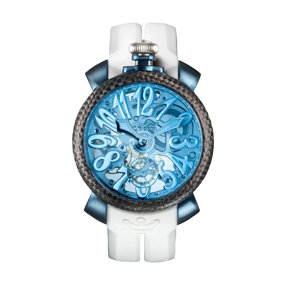 Skeleton 48 S.S. Rose Gold with Light green Glass - 5311CG02R0S