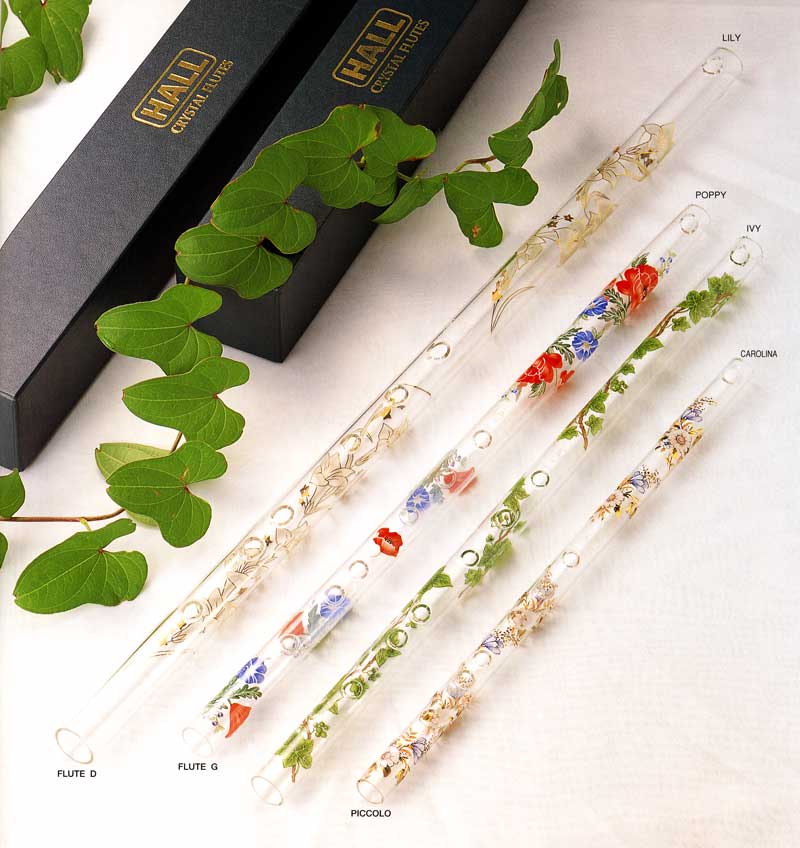 ガラス製のクリスタルなフルートとピッコロの販売～ホールクリスタル