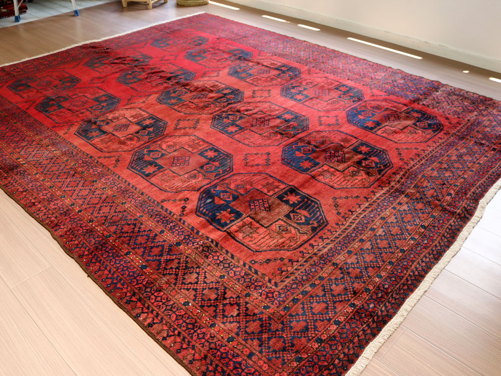 部族絨毯 トライバルラグ ヴィンテージ287×235cm トルクメン エルサリ