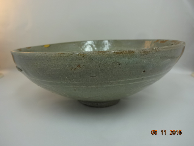 古美術・高麗時代・高麗青磁・青磁象嵌梅花紋鉢 茶道具・古道具・古