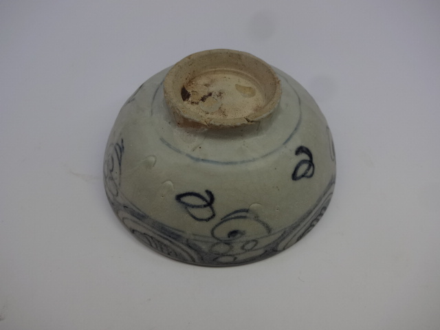 茶道具・古道具・古美術・安南・染付・安南染付平茶碗 茶道具・古道具