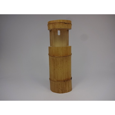 茶道具 花入シボ竹 三ッ節竹一重花入 宗秦作 茶道具・古道具・古美術