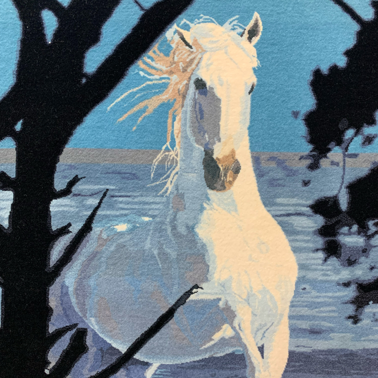 TS1944 タブリーズ 手織り ペルシャ絨毯 73×98 額装 | じゅうたん売場