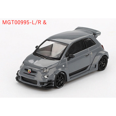 1/64 アバルト 595 LB-WORKS x Abas Works グレー (右ハンドル) （MINI
