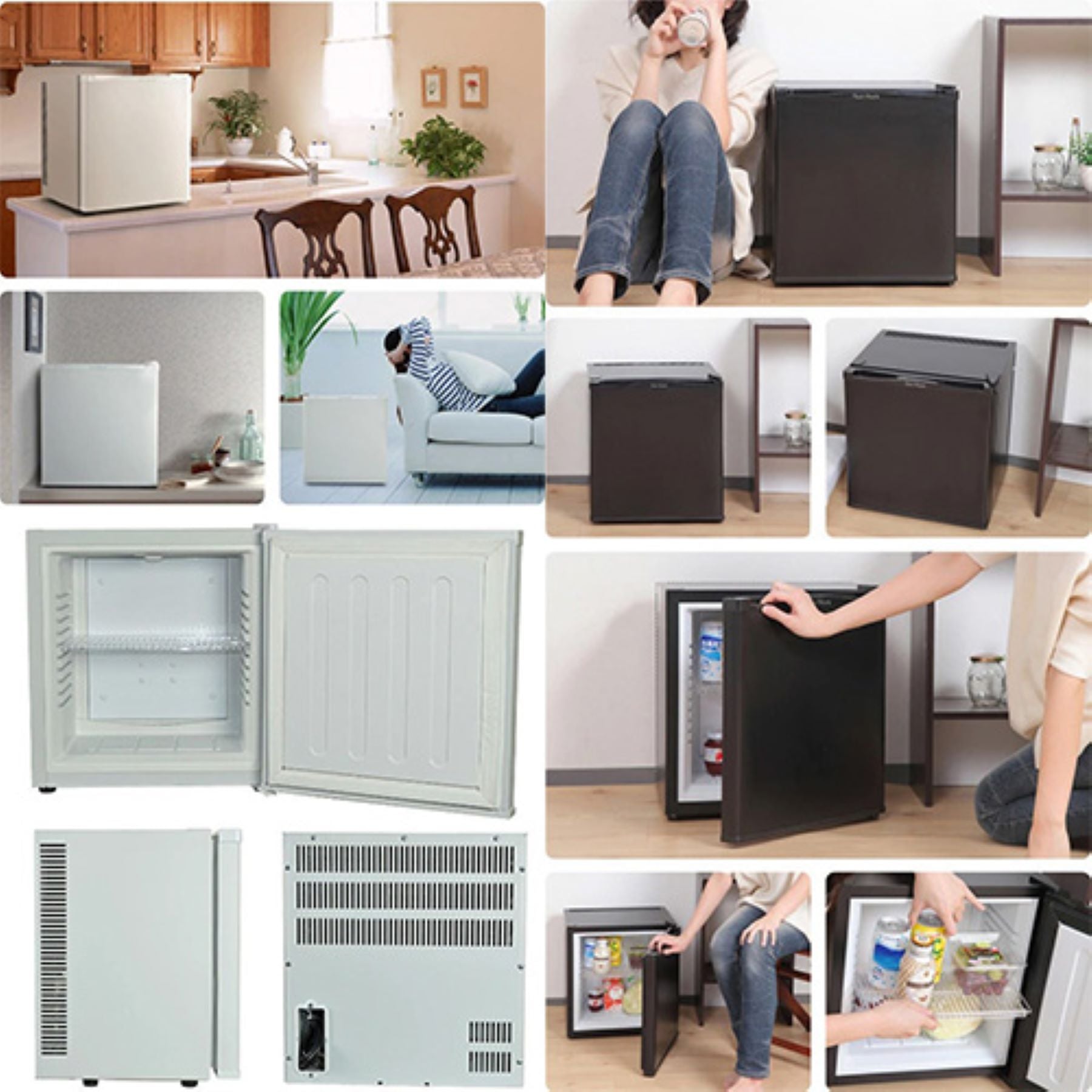 ミニ冷蔵庫 20L ペルチェ式 無音 3段階温度調節 仕切り棚の調節可