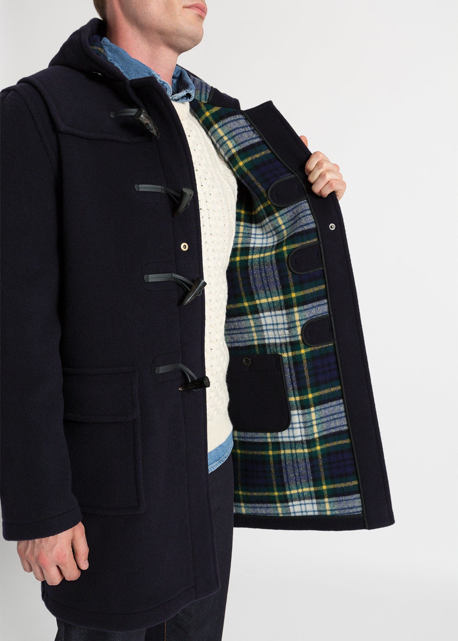 Men's Morris Duffle Coat Navy Dress Gordon | Gloverall