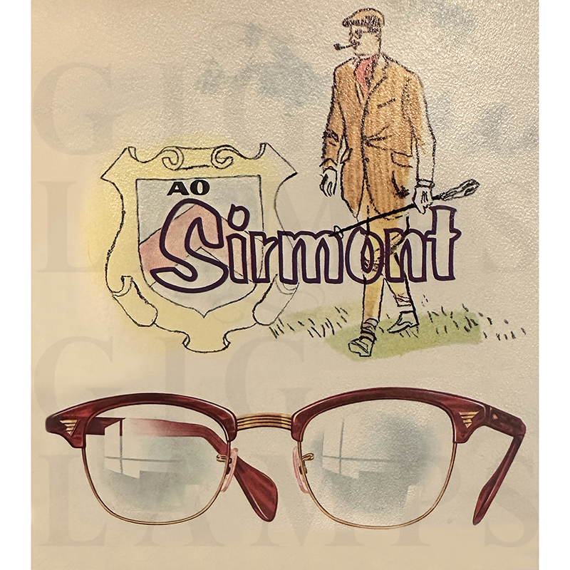 GIG LAMPS 1950s-1960s AMERICAN OPTICAL SIRMONT MALCOLM X MAROON 1