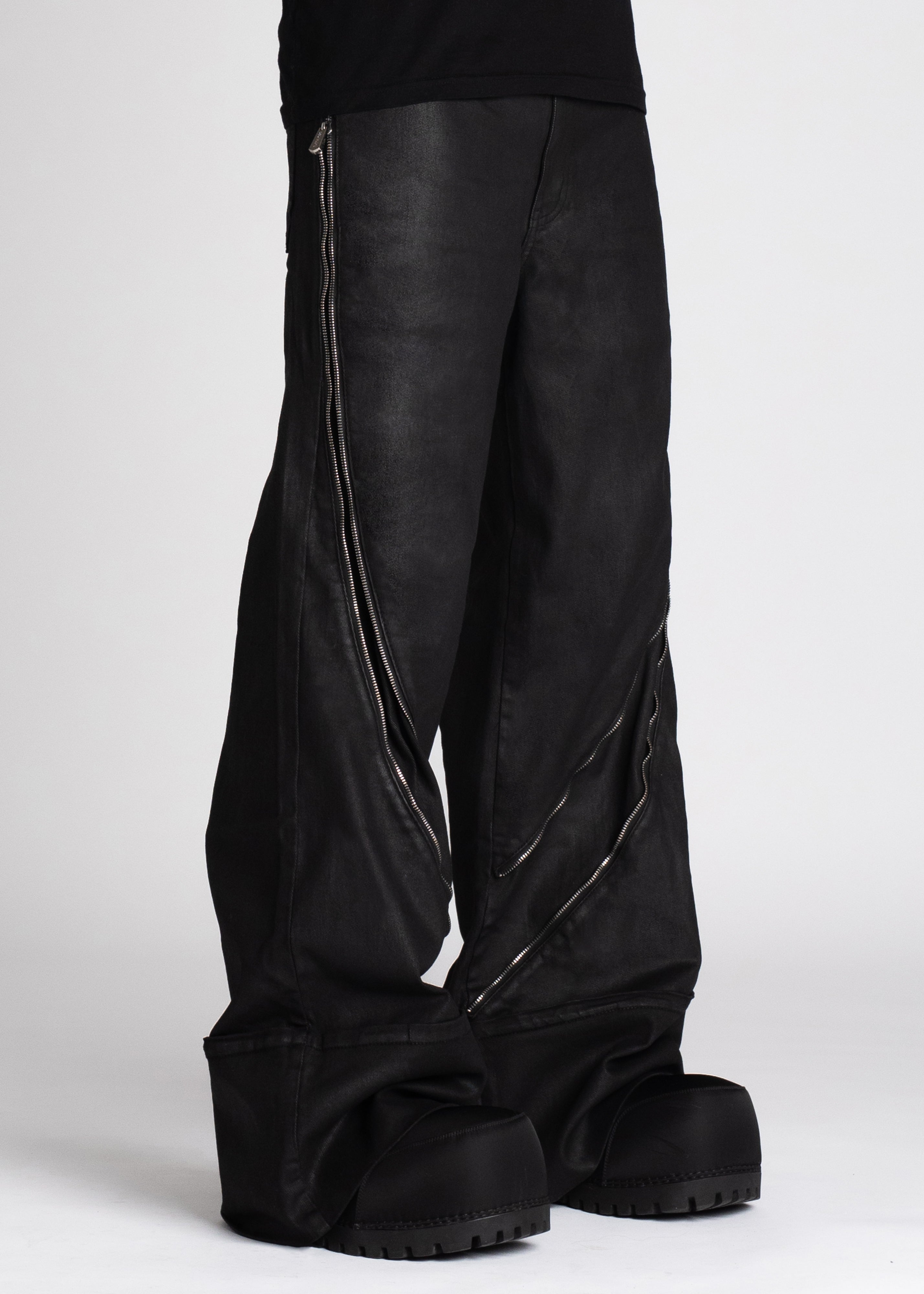 Obsidian Black Waxed Zipper Denim – GUAPI CLOTHING FZ-LLC