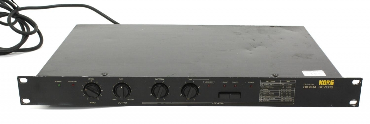 Early 1980s Korg DRV-1000 Digital Reverb rack unit, made in Japan