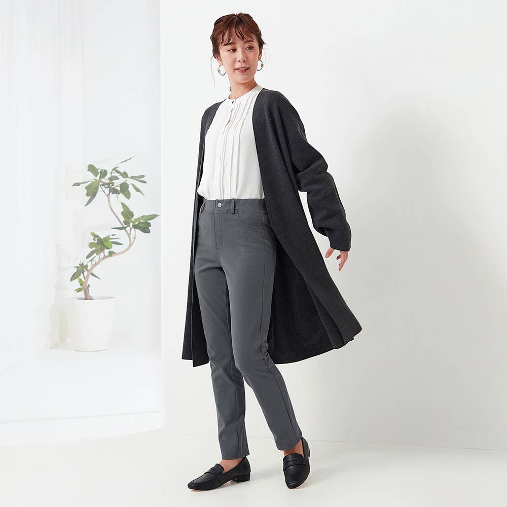 裏起毛】ウールライクストレートパンツ【SALE】 TZQ66K :レディース