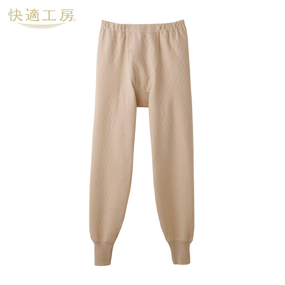 ウール混キルト】長ズボン下（前あき）【SALE】 KQ6202 :メンズ タイツ