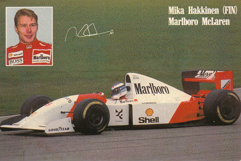 1993 M．ハッキネン マクラーレン・フォード MP4/8 マルボロ発行