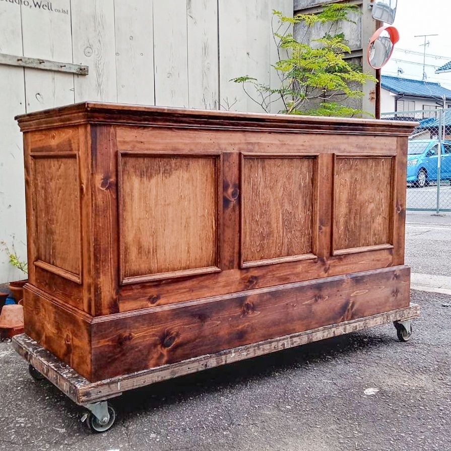 お花屋さん向け大きなカウンターテーブルW1700×D700特注製作実績@大阪