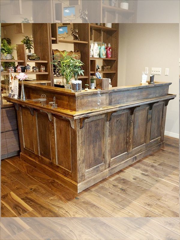 鍼灸院向けL字型カウンター木製W2000@大阪東京名古屋