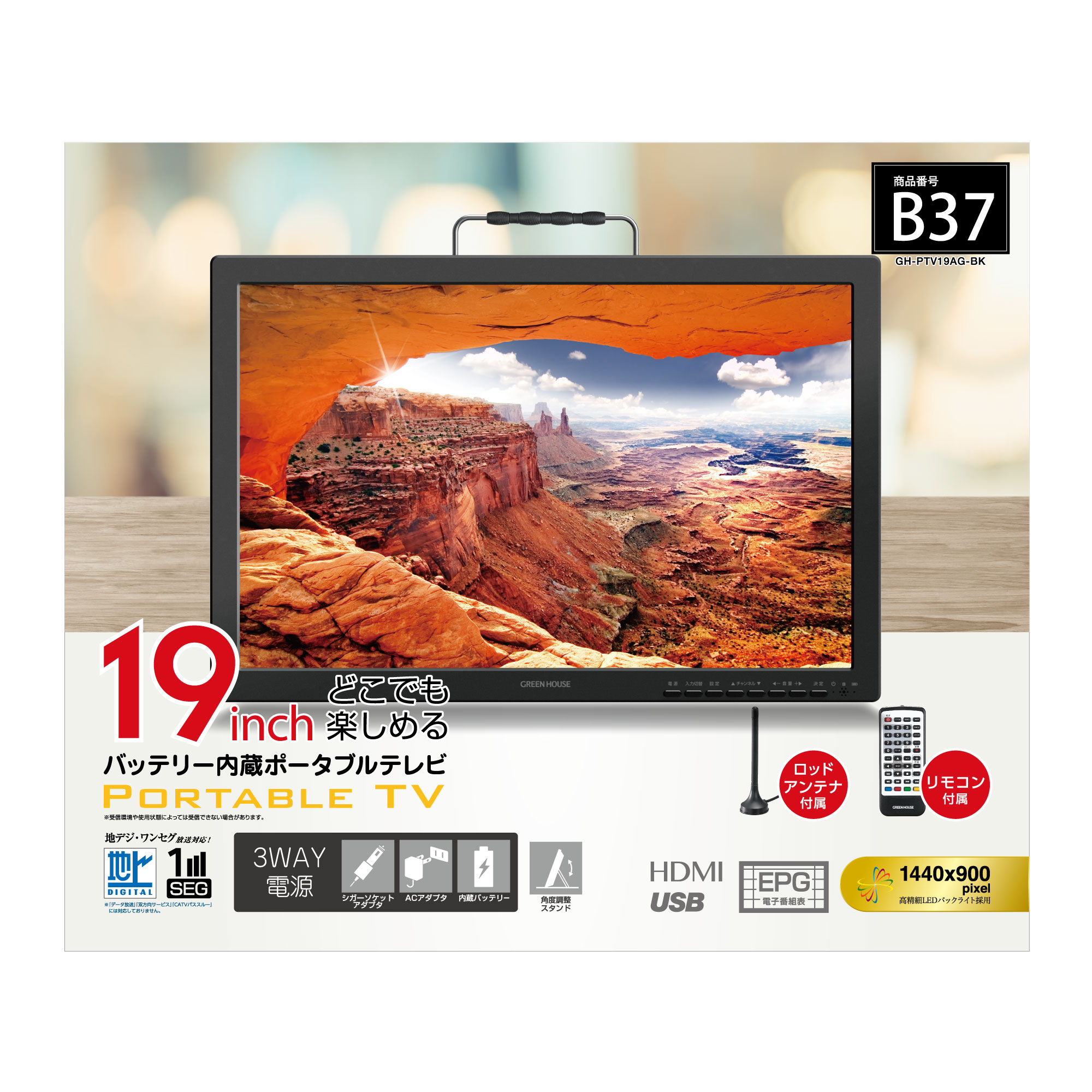 spot | GH-PTV19AG-BK | GREEN HOUSE グリーンハウス