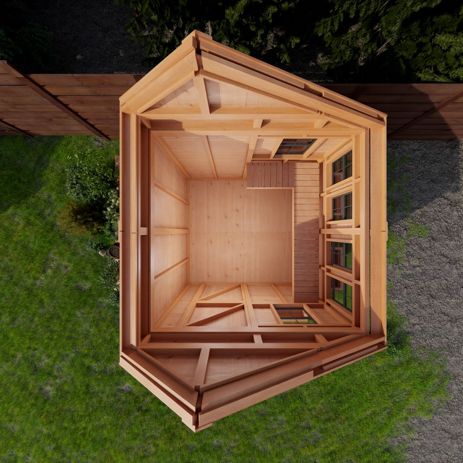 SunShed 8' x 8' Shed Kit for Gardening and Tool Storage