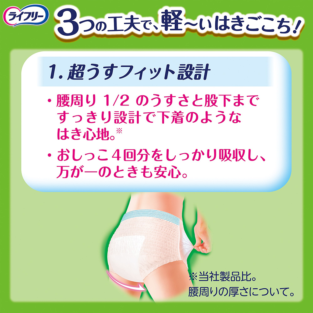 ライフリー超うす型下着感覚パンツ4回吸収L 28枚｜ユニ・チャーム