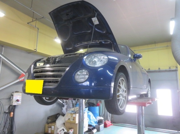 ダイハツ コペン L880K HKS オイルクーラーKIT 取り付け｜自動車