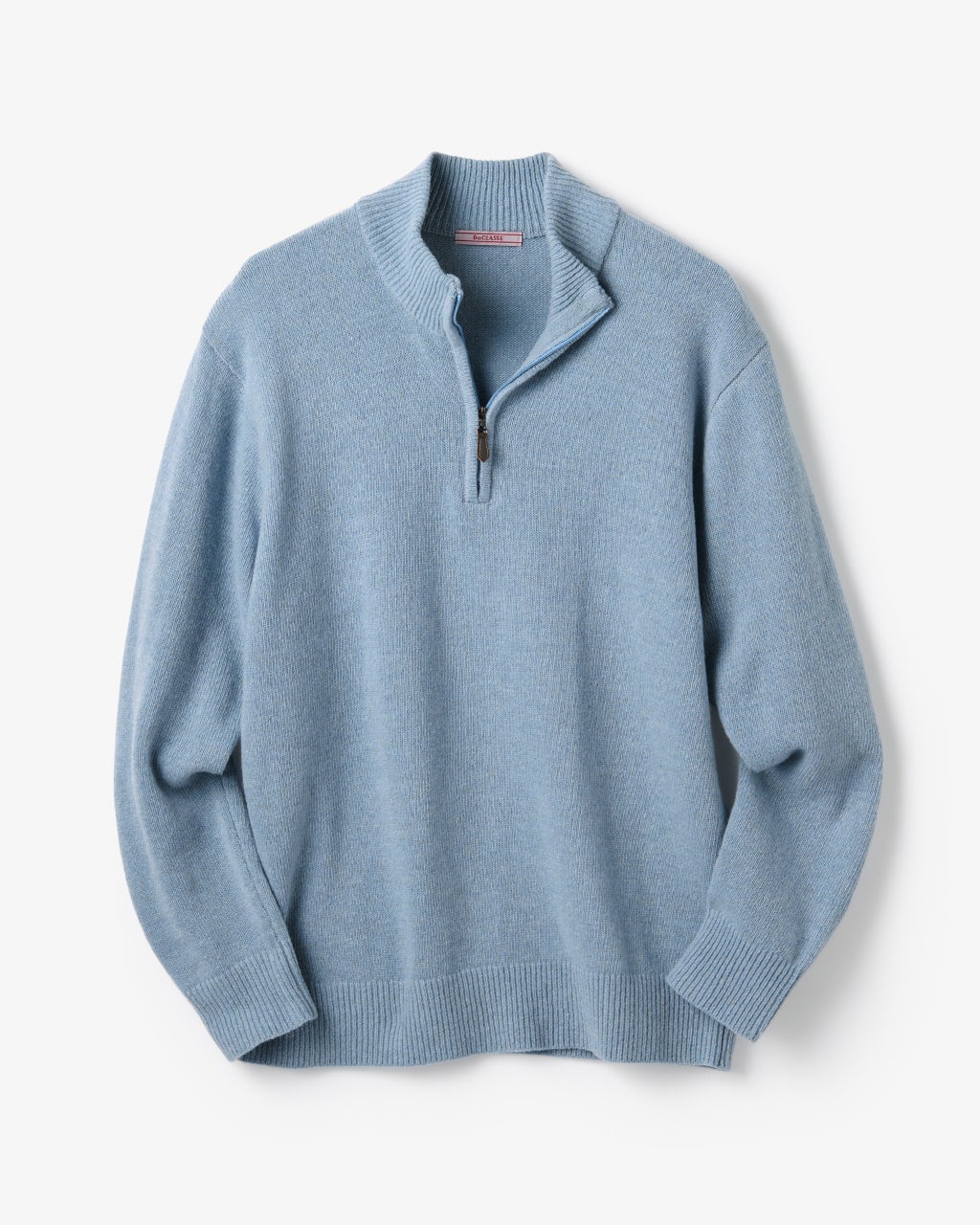 イタリア糸ソフトウール混ハーフジップセーター/DoCLASSE